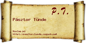 Pásztor Tünde névjegykártya